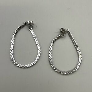Elegant Silver Chain Earrings